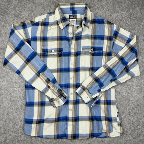 Patagonia Other - Patagonia Blue Plaid Long Sleeve Organic Cotton Casual Shirt Outdoors Men's M